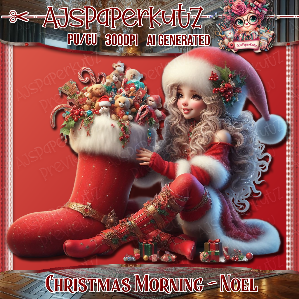 AJsPaperKutz - Christmas Morning - Noel! *BONUS Background Included!