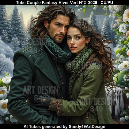 Tube Couple Fantasy Hiver vert N°2 2026