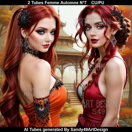2 Tubes Femme Automne N°7