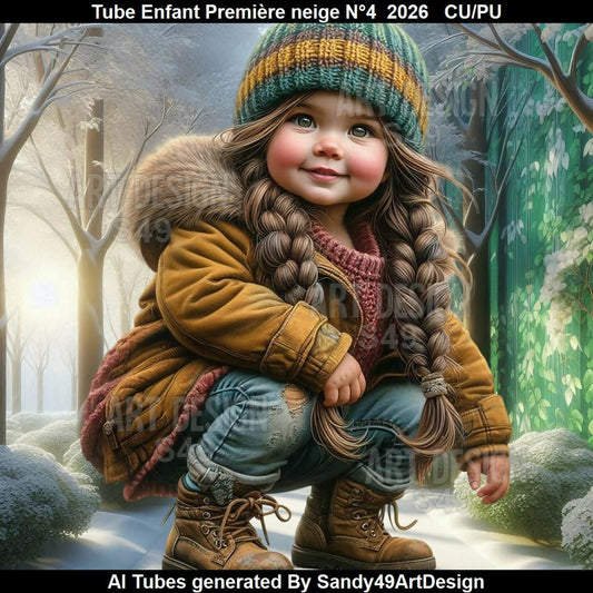 Tube Enfant Première neige N°4 2026