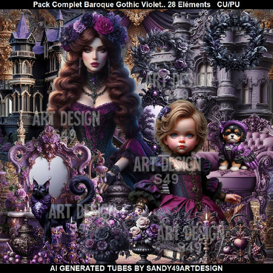 Pack complet Baroque Gothique Violet N°1