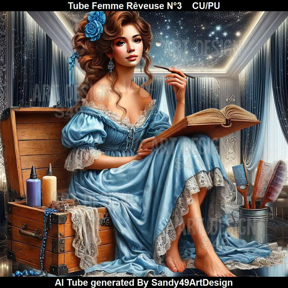 Tube Femme Rêveuse N°3