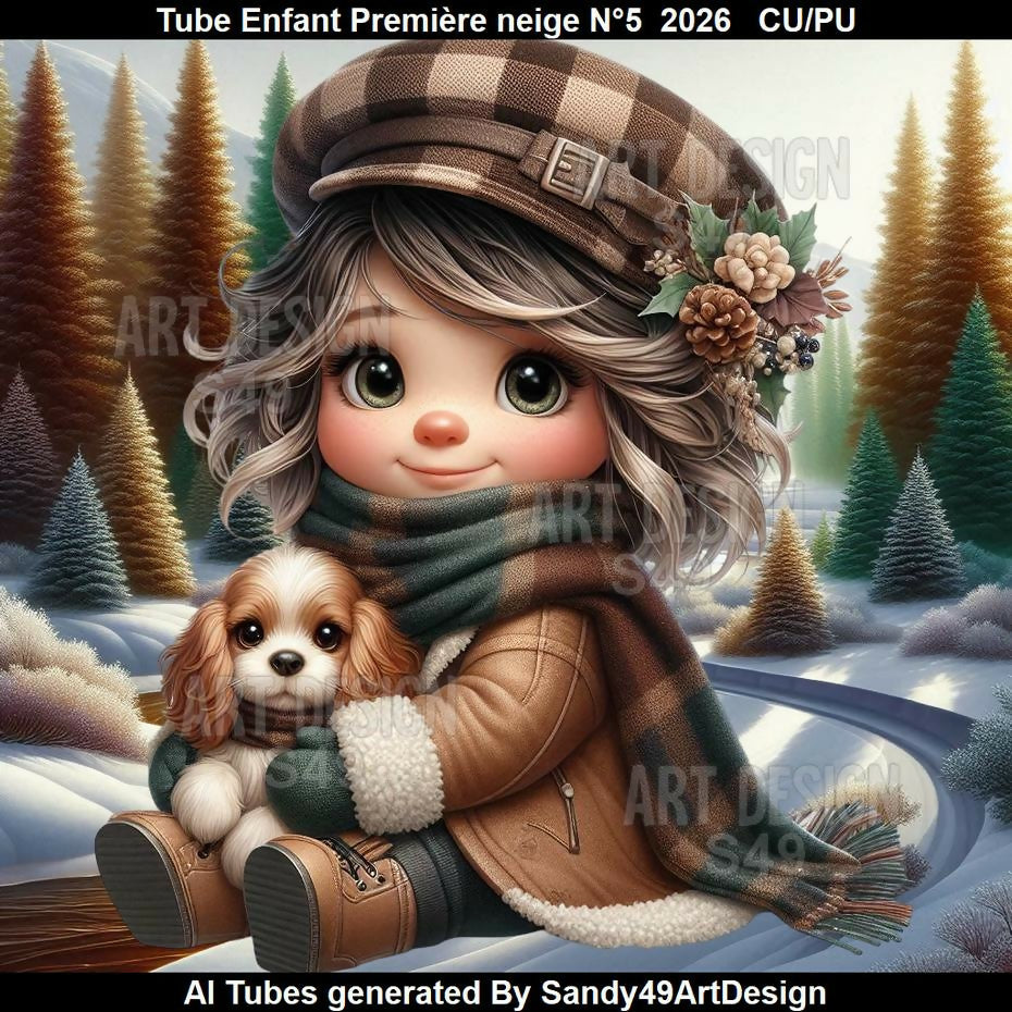Tube Enfant Première neige N°5 2026