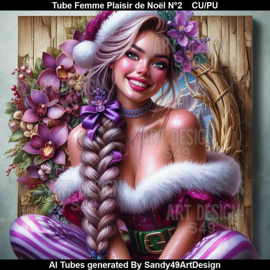 Tube Femme Plaisir de Noël N°2