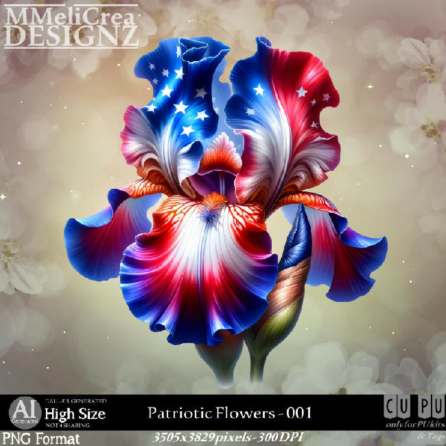 AI - Patriotic Flowers - CU001