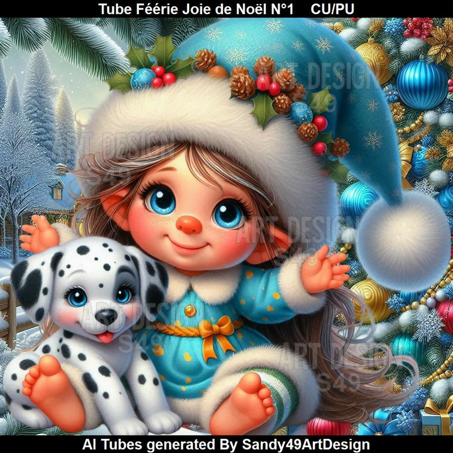 Tube Féérie La joie de Noël N°1