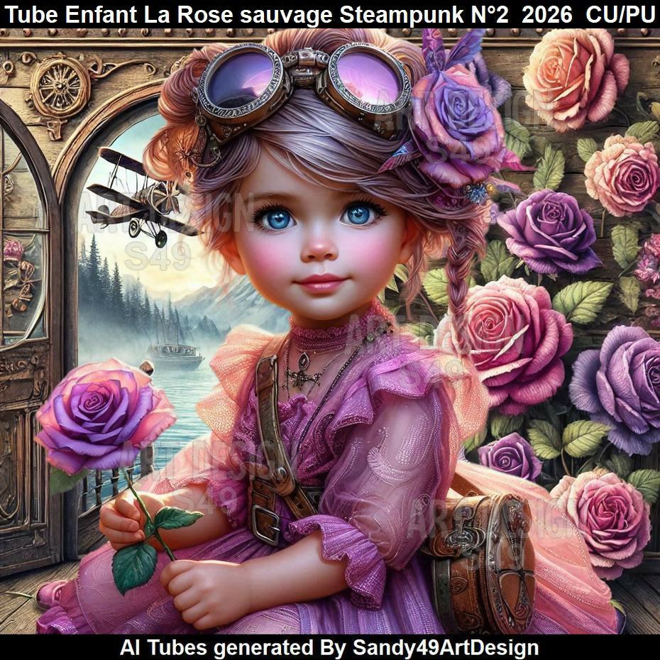 Tube Enfant La Rose sauvage Steampunk N°2 2026