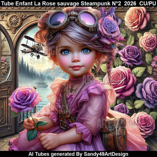 Tube Enfant La Rose sauvage Steampunk N°2 2026