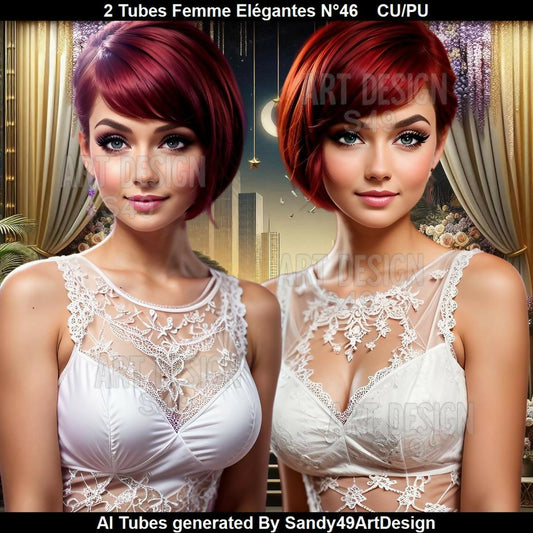 2 Tubes Femme Elégante N°46