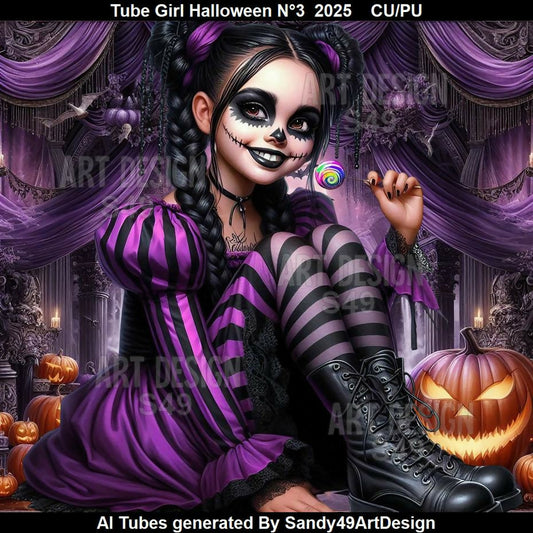 Tube Girl Halloween N°3 2025