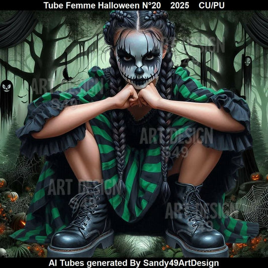 Tube Femme Halloween N°20 2025