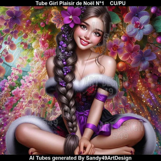 Tube Girl Plaisir de Noël N°1