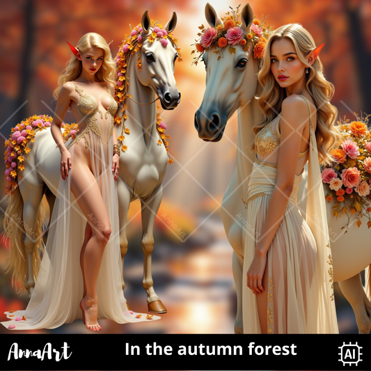 In the autumn forest