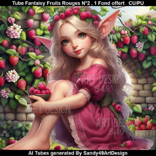 Tube Fantasy Fruits Rouges N°2
