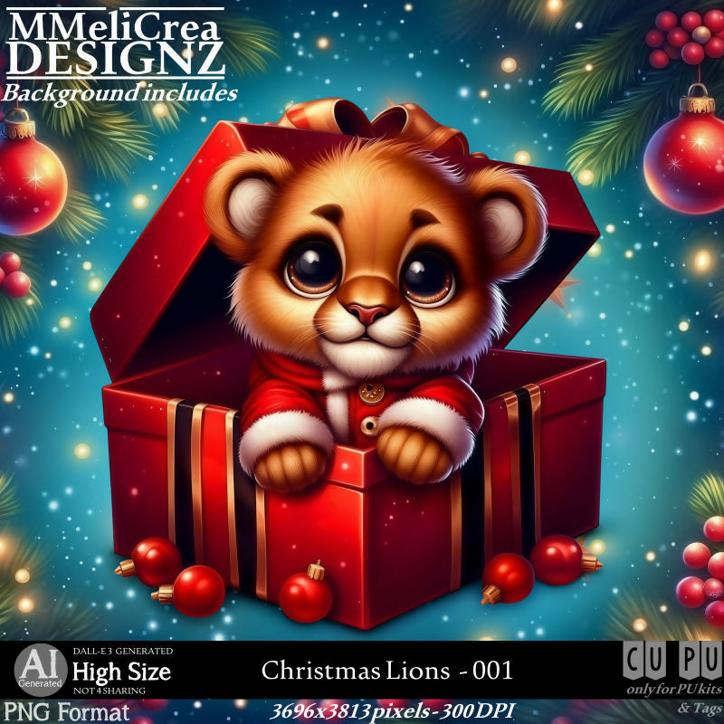 MMD - AI - Christmas Lions - CU001