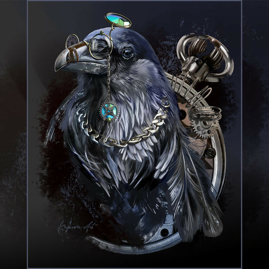 Steampunk raven