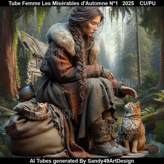 Tube Femme Les Misérables d'Automne N°1 2025