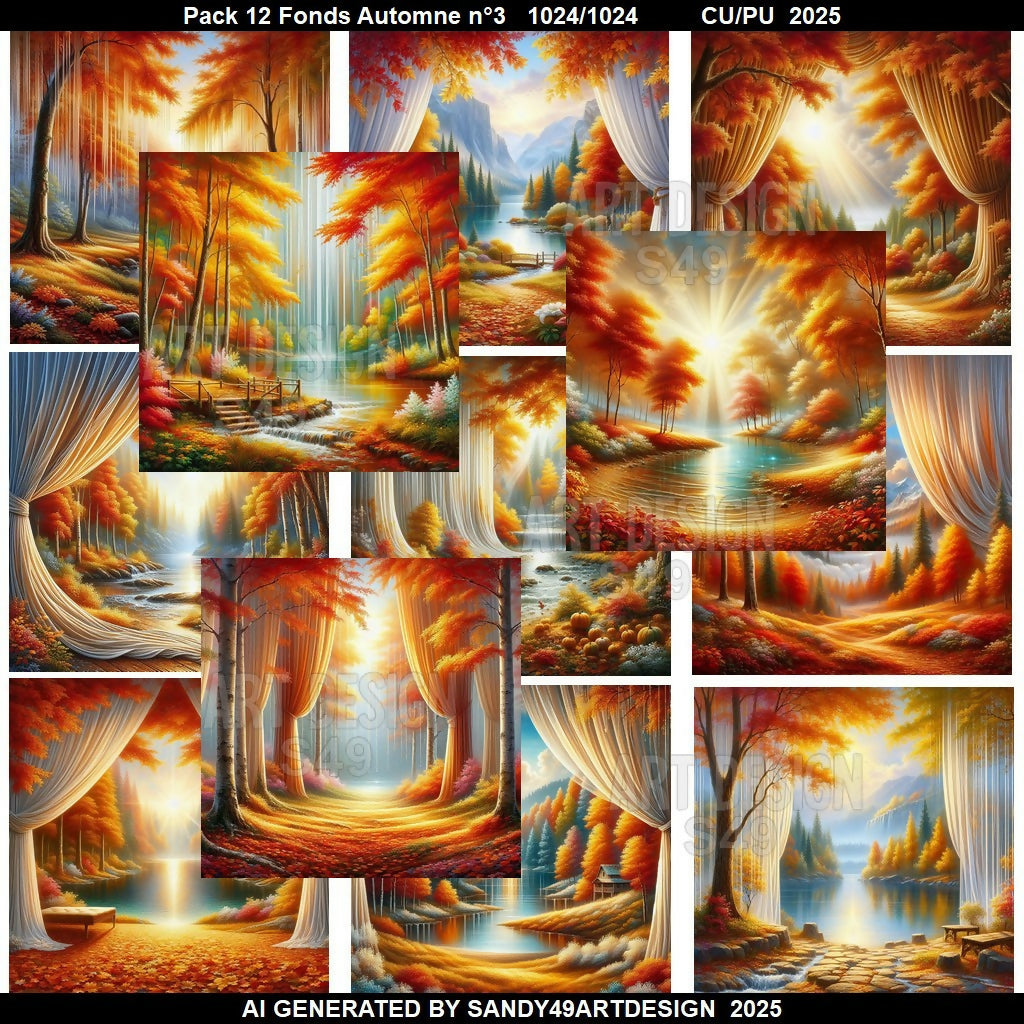 Pack 12 Fonds Automne N°3 2025
