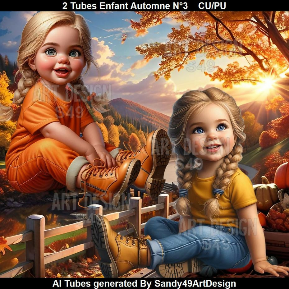 2 Tubes Enfant Automne N°3