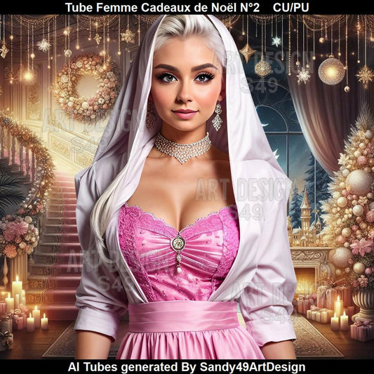Tube Femme Cadeaux de Noël N°2