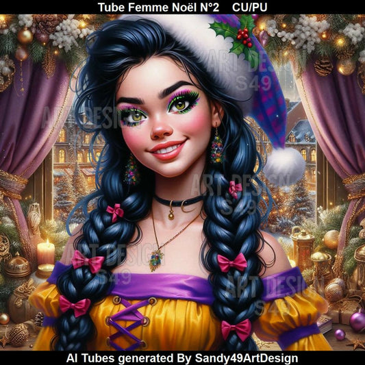 Tube Femme Noël N°2