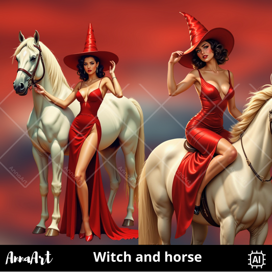 Witch and horse