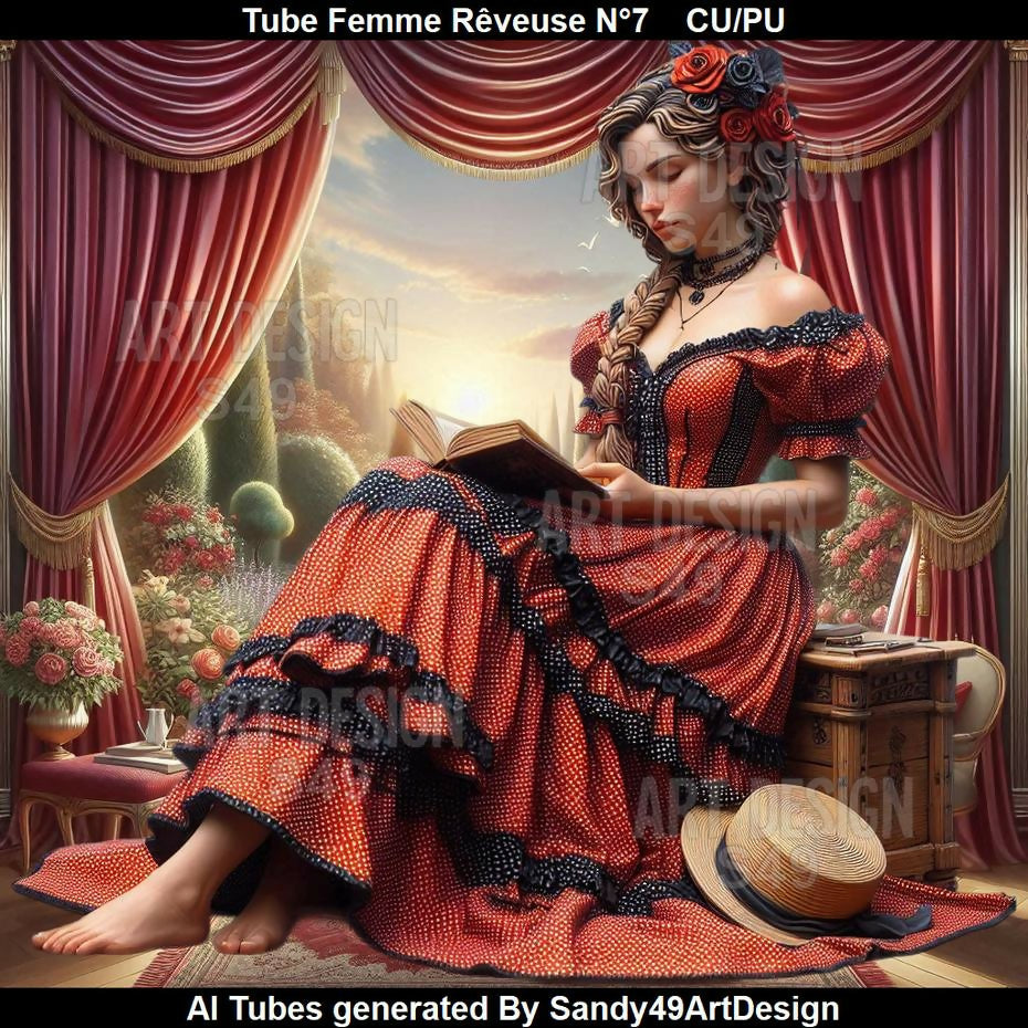 Tube Femme Rêveuse N°7