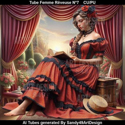 Tube Femme Rêveuse N°7