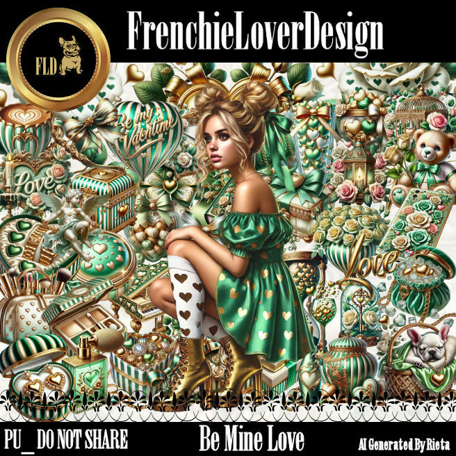 FrenchieLoverDesign_ Be Mine Love