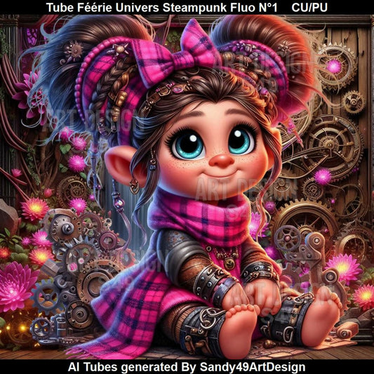 Tube Féérie Univers Steampunk Fluo N°1