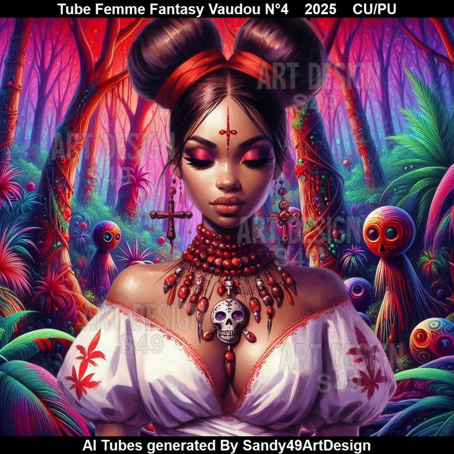 Tube Femme Fantasy Vaudou N°4 2025