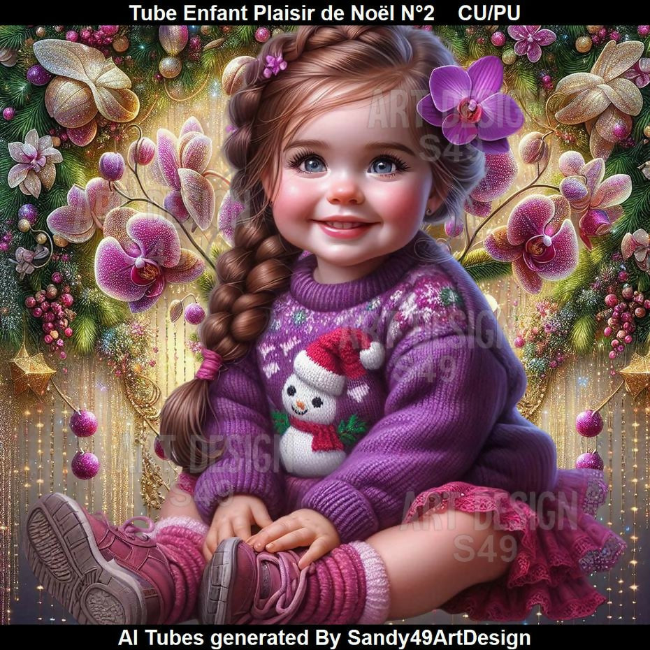 Tube Enfant Plaisir de Noël N°2