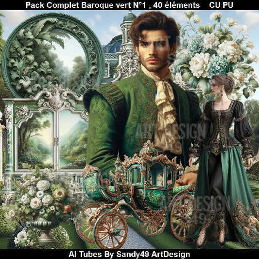 Pack Complet Baroque vert N°1
