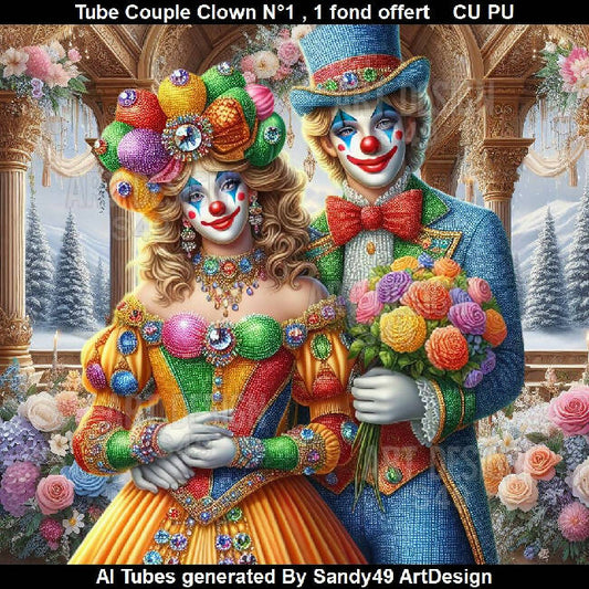 Tube Couple Clown N°1