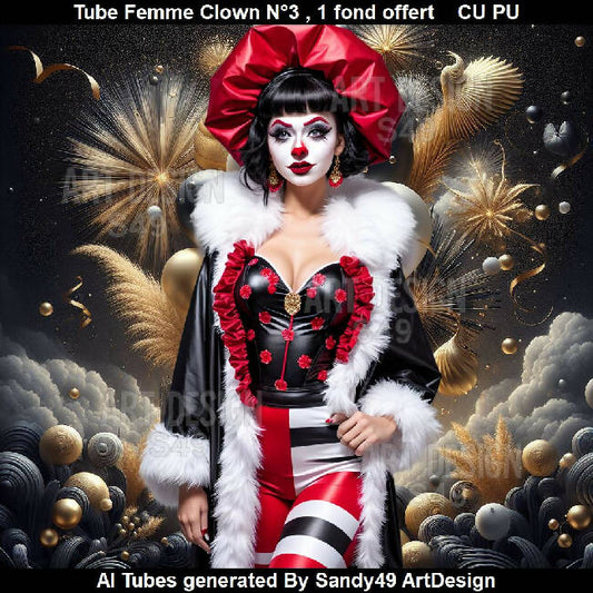 Tube Femme Clown N°3