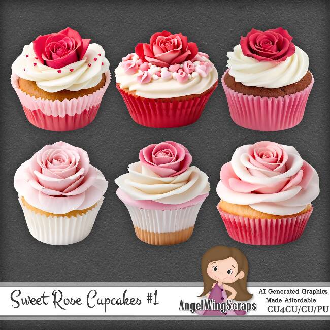 AI - CU4CU - Sweet Rose Cupcakes #1