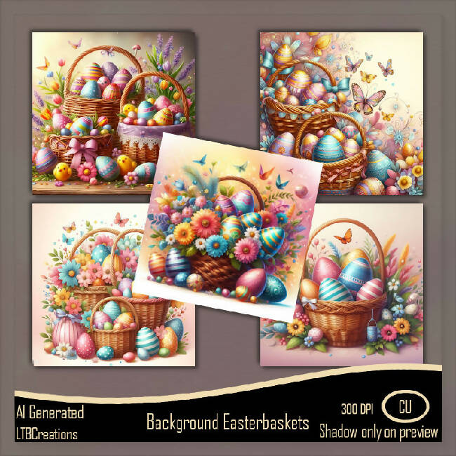 AI - Background Easter Baskets