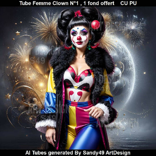 Tube Femme Clown N°1