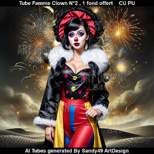 Tube Femme Clown N°2