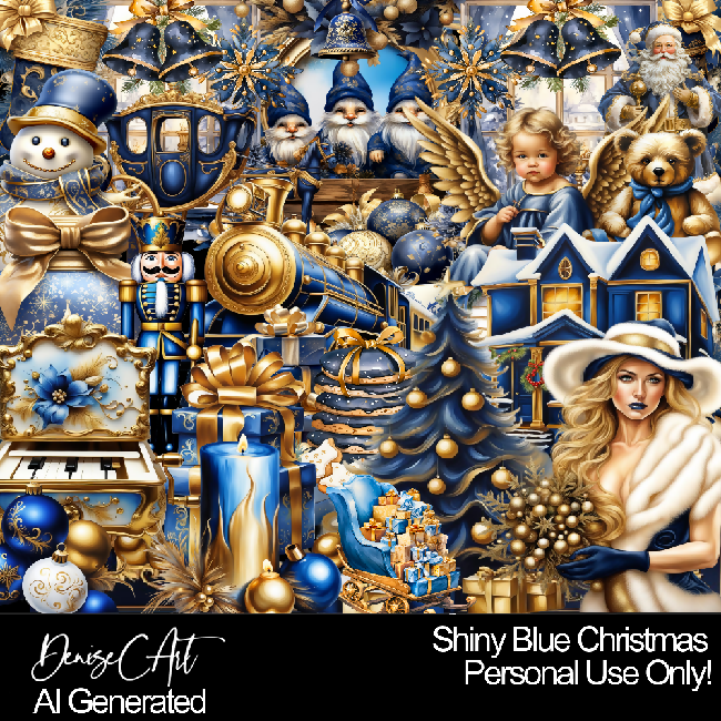Shiny Blue Christmas